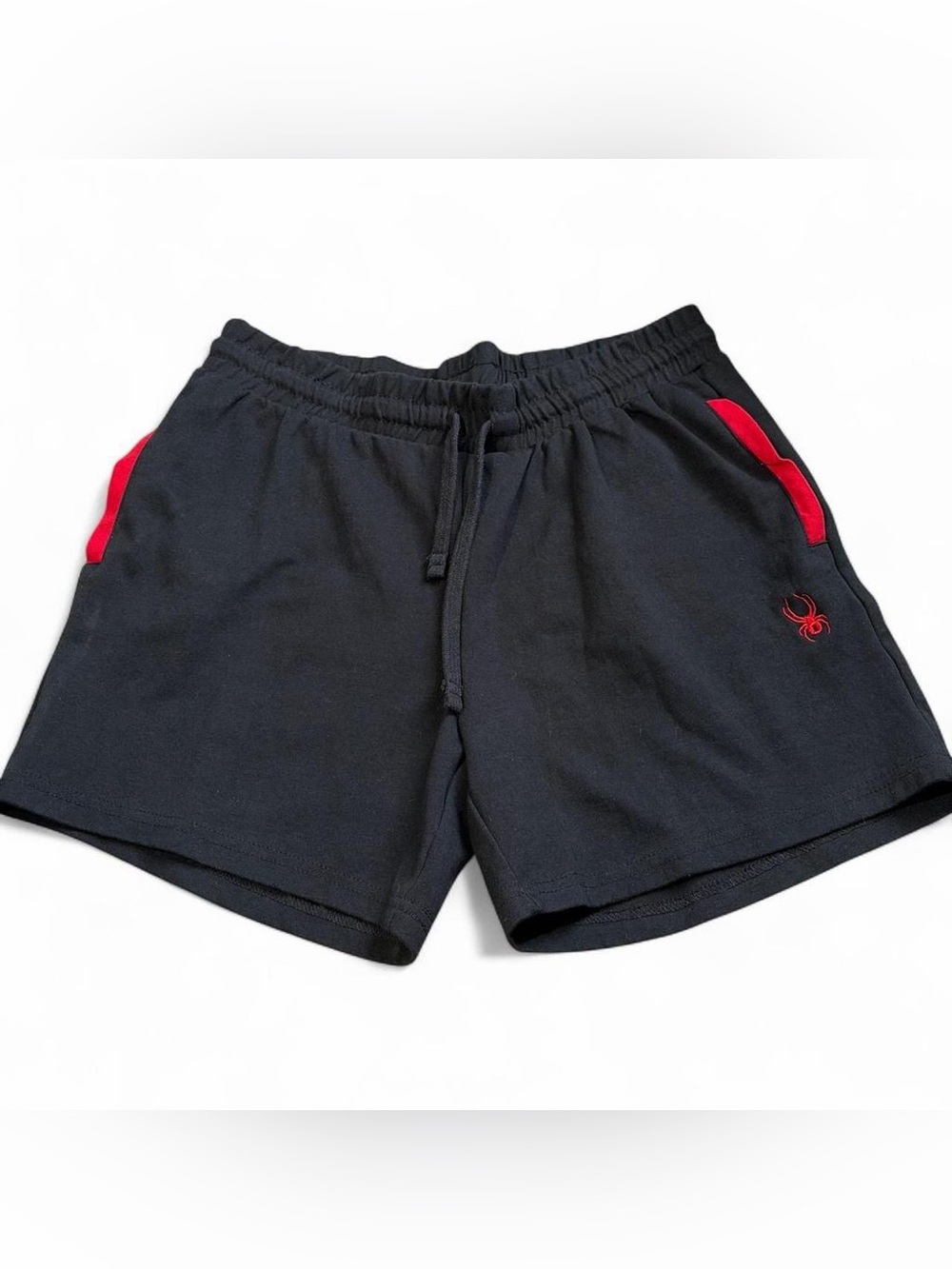 Spyder Black Athletic Shorts with Red Accents
